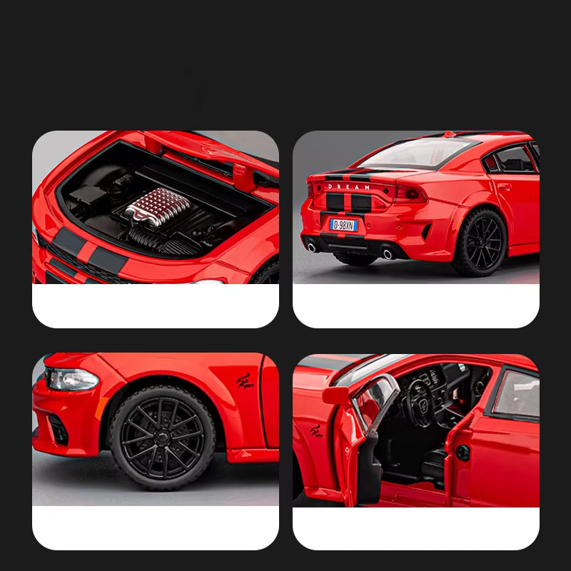 1:32 Dodge Charger SRT Super Sports Car Alloy Diecast Model Car Indoor Trendy Toys Ornaments Collection Decorations Holiday Gift