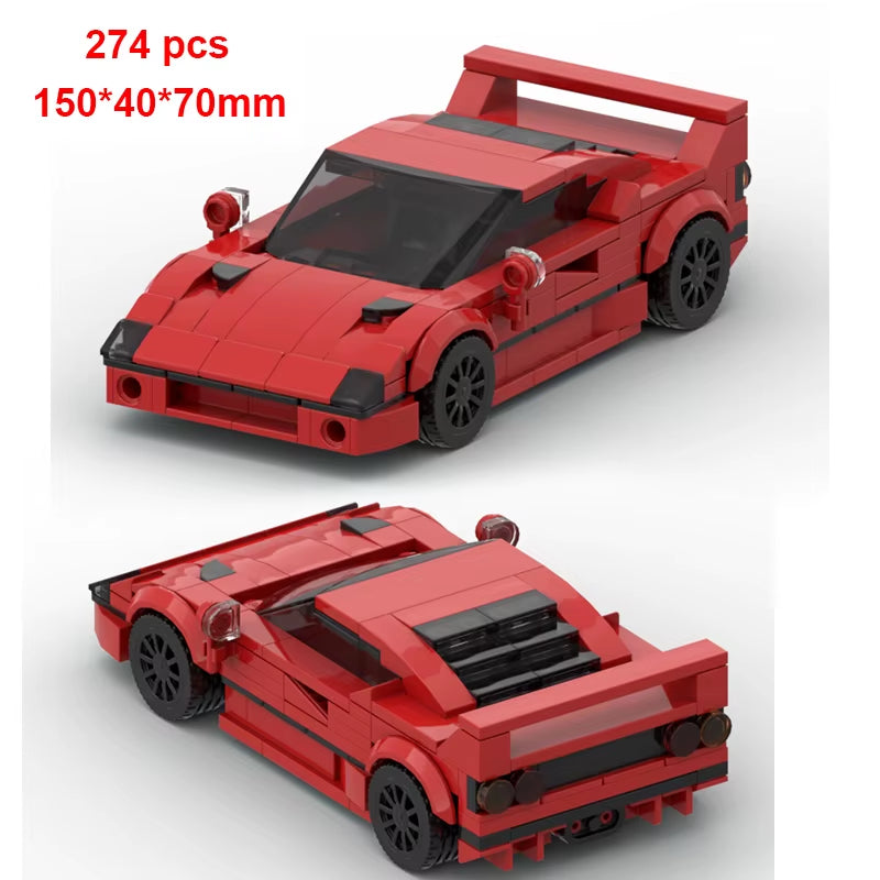 City Car Vehicle Speed Racer Building Blocks Brick Racing Super Technique Car Moc Creative Garage Set Educational Toys