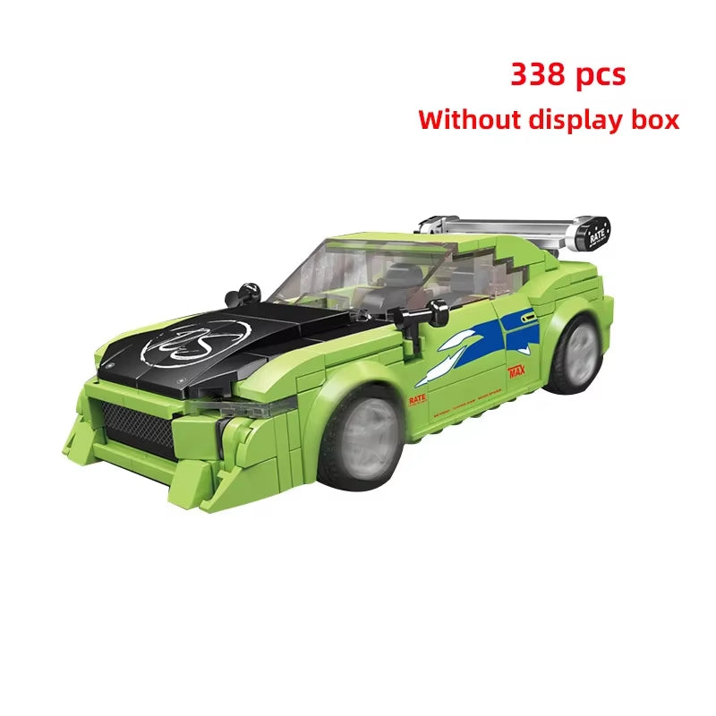 City Car Vehicle Speed Racer Building Blocks Brick Racing Super Technique Car Moc Creative Garage Set Educational Toys