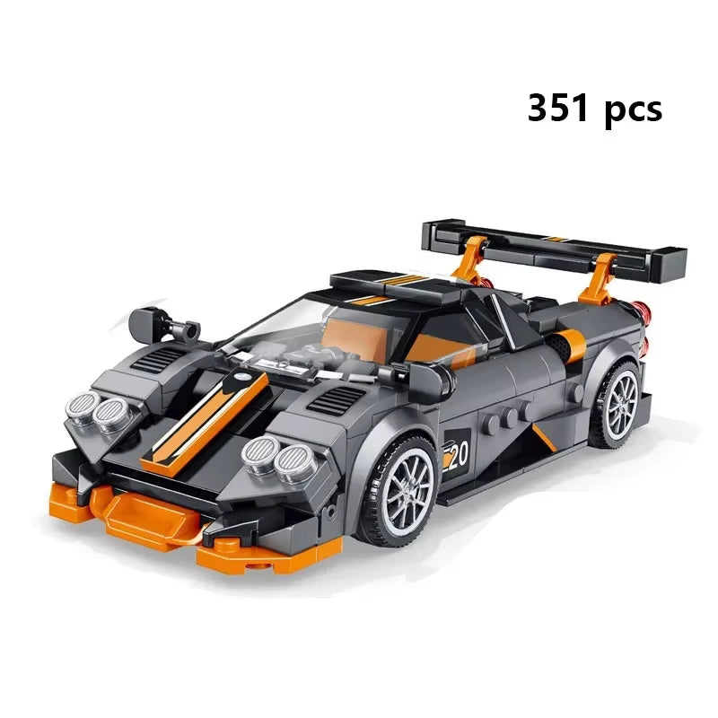 City Car Vehicle Speed Racer Building Blocks Brick Racing Super Technique Car Moc Creative Garage Set Educational Toys