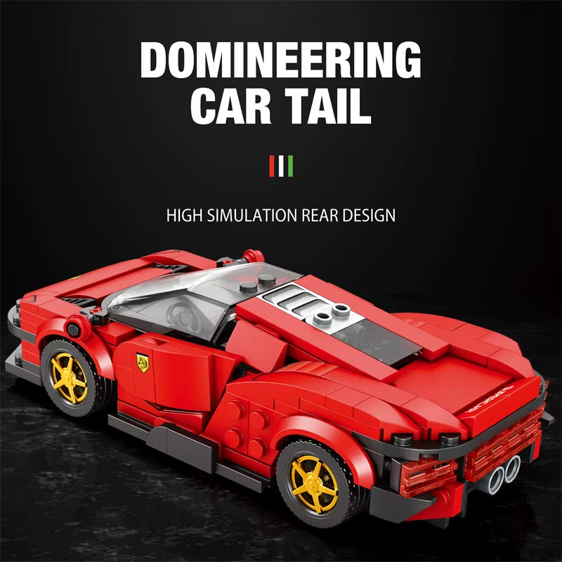 Super Sport Car Building Blocks City Speed Vehicle Car Model Bricks Desktop Ornaments DIY Assembly Toys Holiday Gift for Kids
