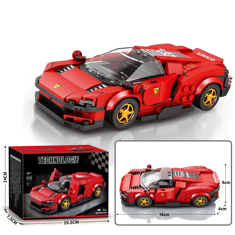 Super Sport Car Building Blocks City Speed Vehicle Car Model Bricks Desktop Ornaments DIY Assembly Toys Holiday Gift for Kids