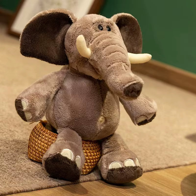 Children'S Plush Toys Simulation Elephant Stuffed Animals Elephant Doll Home Decoration Children'S Christmas Birthday Gift