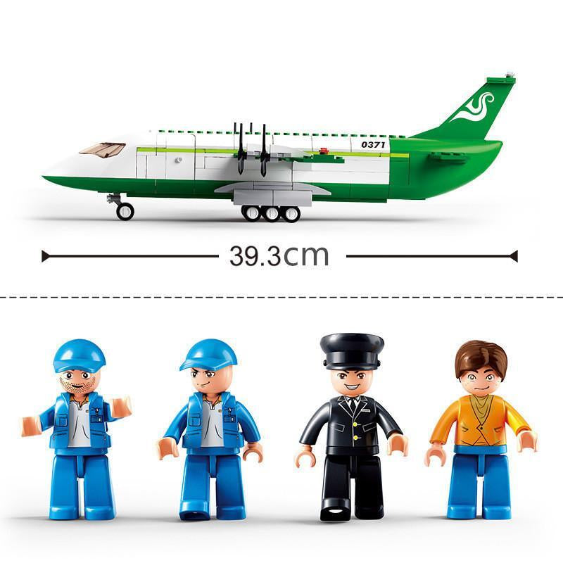 City Cargo Airplane Building Blocks Toy Creative Educational Airport Playset