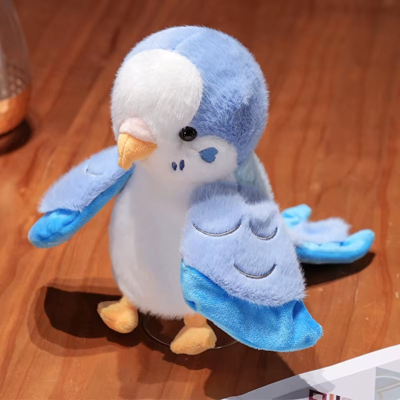 20Cm Cute Bird Plush Toys Parrot Cosplay Plush Doll Educational Baby Toys Kawaii Cockatiel/Budgerigar/Monk Parakeet Hand Puppet