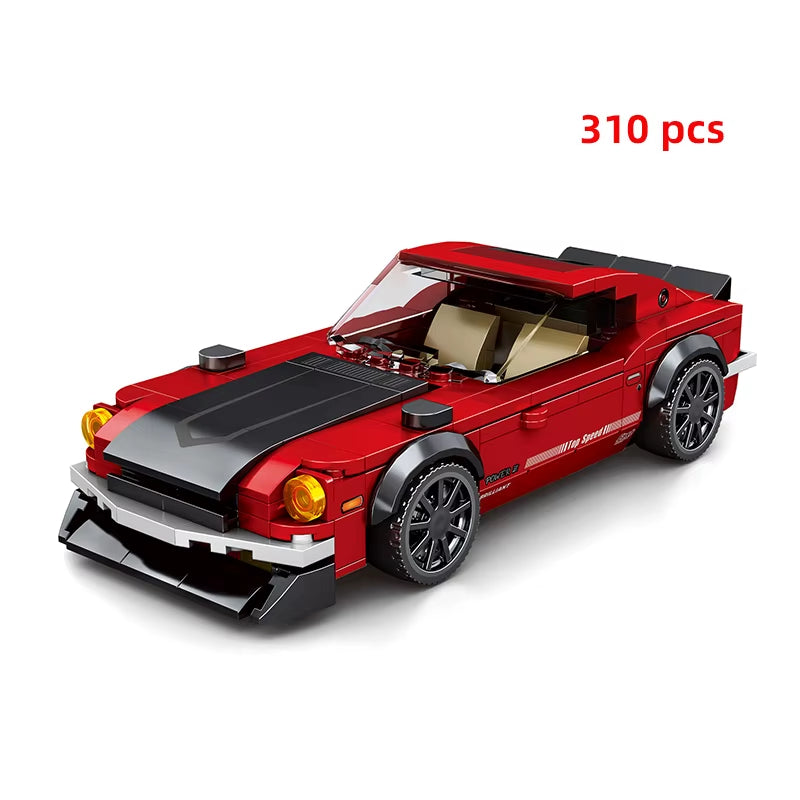 City Car Vehicle Speed Racer Building Blocks Brick Racing Super Technique Car Moc Creative Garage Set Educational Toys