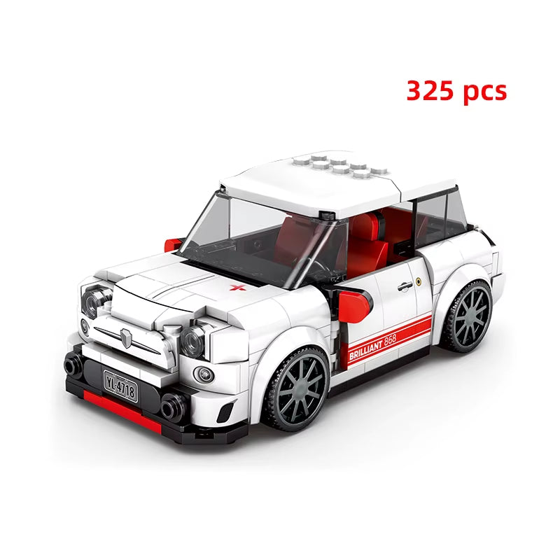 City Car Vehicle Speed Racer Building Blocks Brick Racing Super Technique Car Moc Creative Garage Set Educational Toys