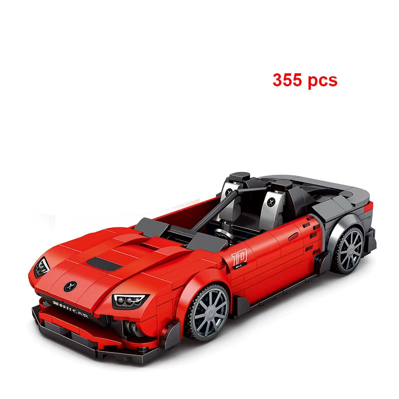 City Car Vehicle Speed Racer Building Blocks Brick Racing Super Technique Car Moc Creative Garage Set Educational Toys