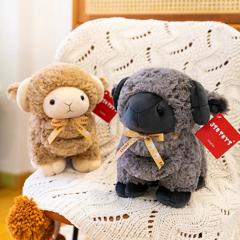 23Cm Soft Curly Sheep Plush Toys Movie Stuffed Animals Soft Alpaca Plush Dolls Stuffed Sheep Plushie Baby Toys Gifts for Kids