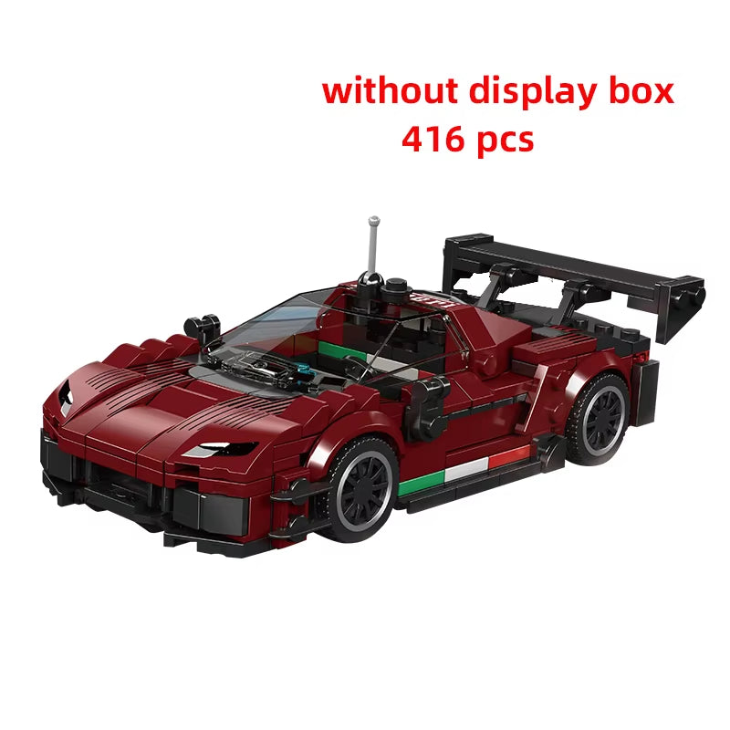 City Car Vehicle Speed Racer Building Blocks Brick Racing Super Technique Car Moc Creative Garage Set Educational Toys