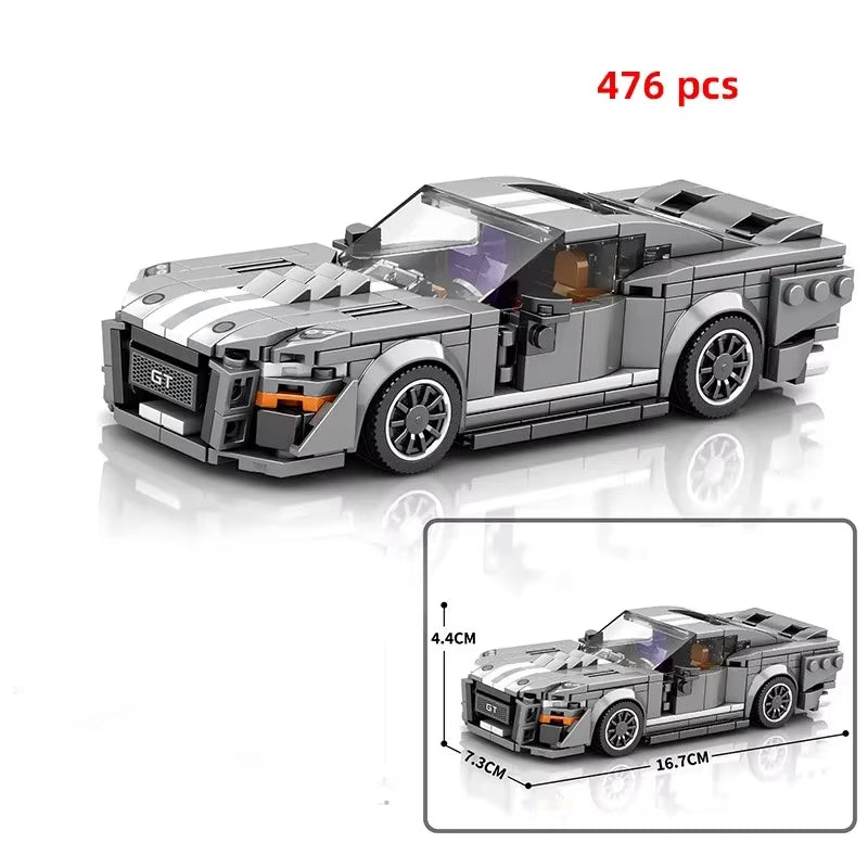 City Car Vehicle Speed Racer Building Blocks Brick Racing Super Technique Car Moc Creative Garage Set Educational Toys
