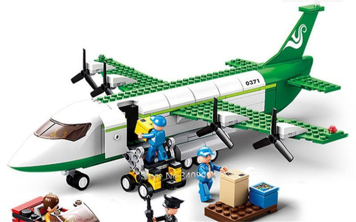 City Cargo Airplane Building Blocks Toy Creative Educational Airport Playset