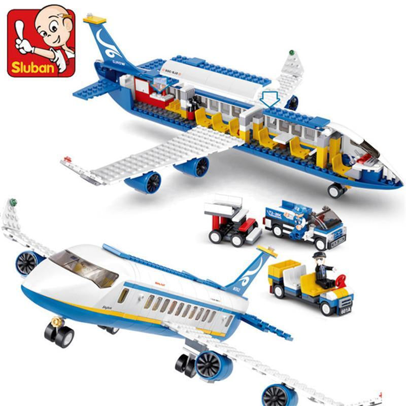 City Cargo Airplane Building Blocks Toy Creative Educational Airport Playset