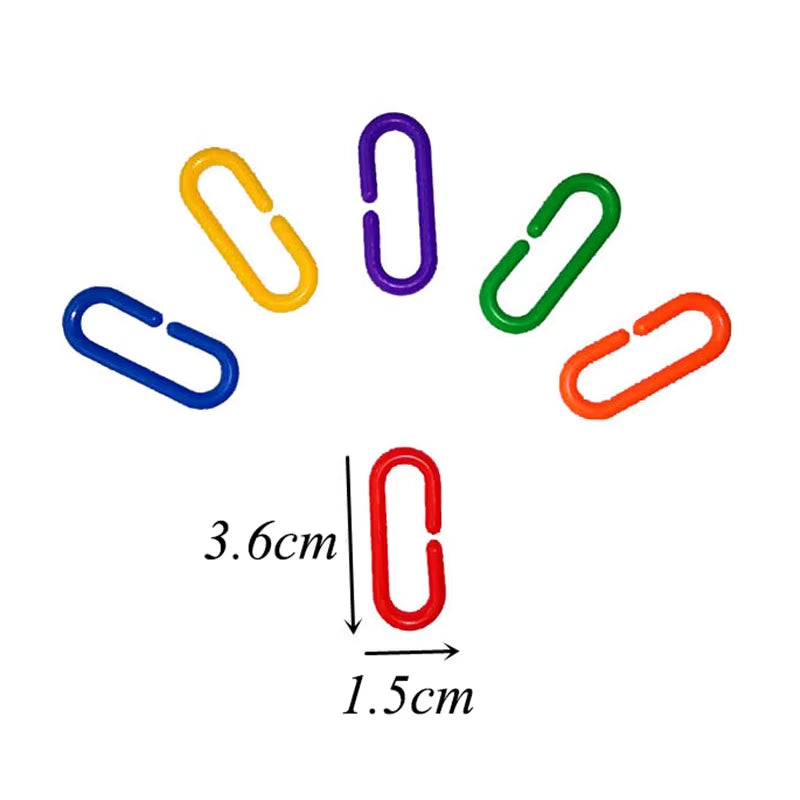 Kids Geometric Chain Linked Buckle Building Block Educational Toys Rainbow Connected Buckle Color Cognitive Educational Toys