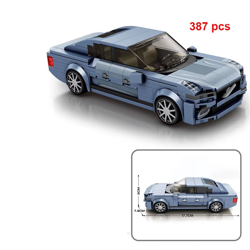 City Car Vehicle Speed Racer Building Blocks Brick Racing Super Technique Car Moc Creative Garage Set Educational Toys