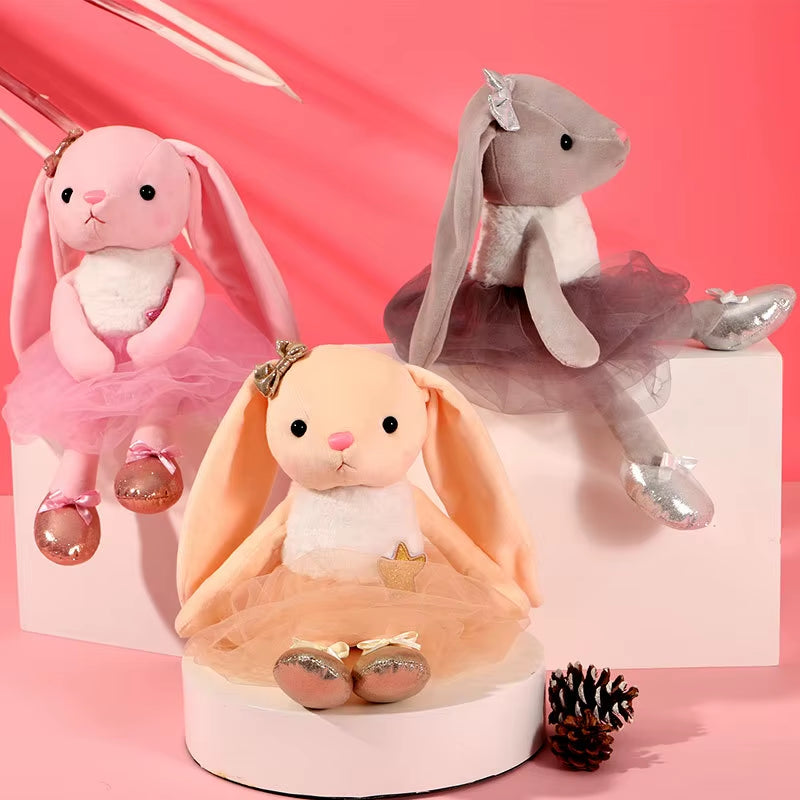 Bunny Plush Toys Stuffed Animals Rabbit Kawaii Soft Long Legs Plush Toy Dolls Children Appease Towel Girls Easter Birthday Gift