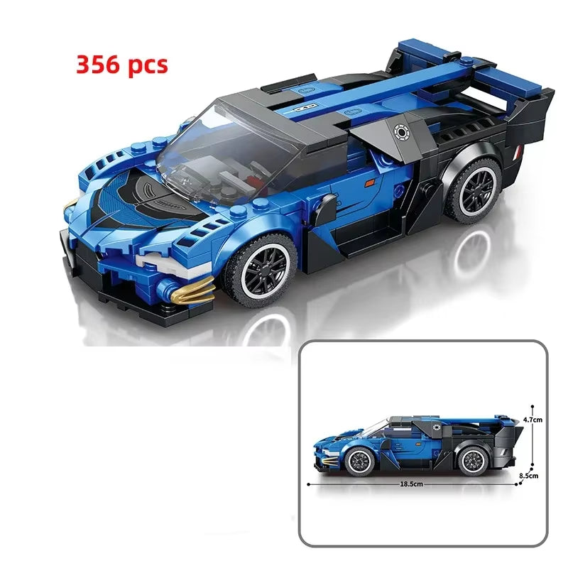 City Car Vehicle Speed Racer Building Blocks Brick Racing Super Technique Car Moc Creative Garage Set Educational Toys