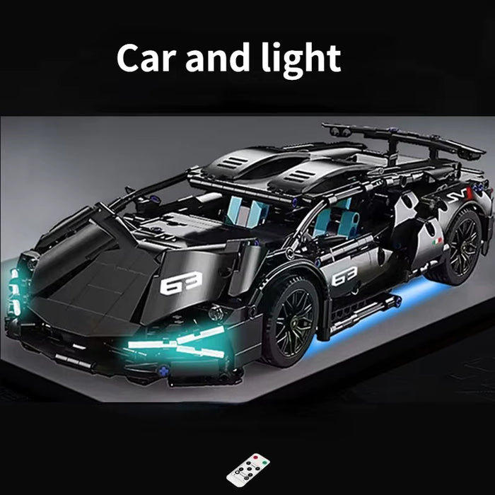 1280-Piece RC Supercar Building Blocks — App-Controlled Brick Kit
