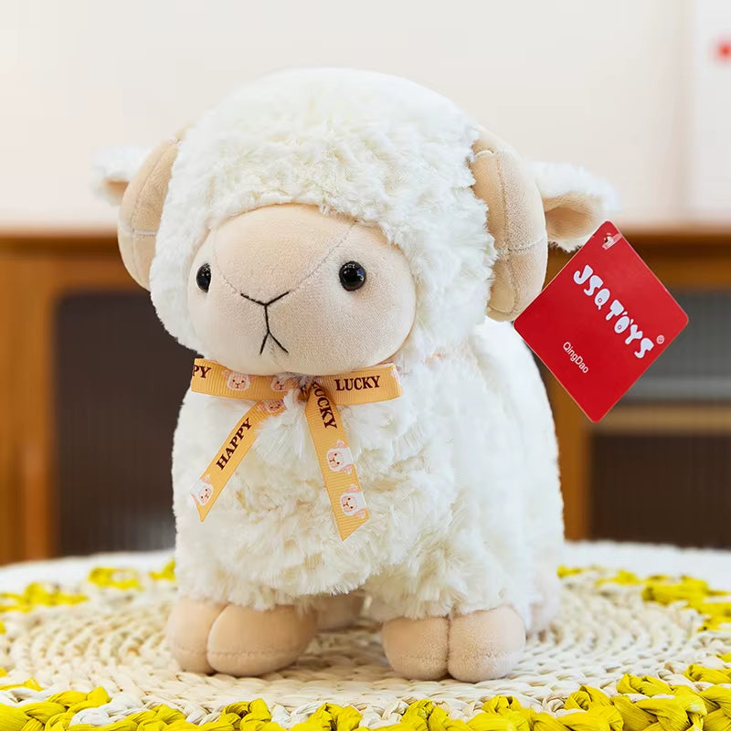 23Cm Soft Curly Sheep Plush Toys Movie Stuffed Animals Soft Alpaca Plush Dolls Stuffed Sheep Plushie Baby Toys Gifts for Kids