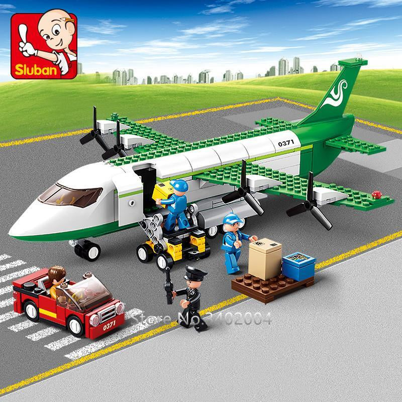 City Cargo Airplane Building Blocks Toy Creative Educational Airport Playset