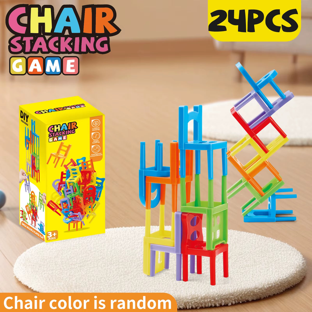 Stacking Chairs, Educational Toys, Building Blocks Stacking Chairs, Parent-Child Gathering Interactive Stress Reduction Toys