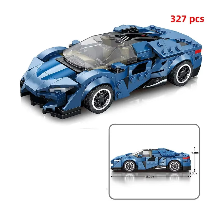 City Car Vehicle Speed Racer Building Blocks Brick Racing Super Technique Car Moc Creative Garage Set Educational Toys