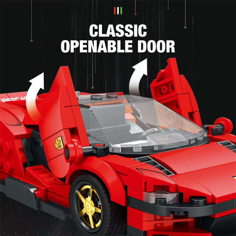 Super Sport Car Building Blocks City Speed Vehicle Car Model Bricks Desktop Ornaments DIY Assembly Toys Holiday Gift for Kids