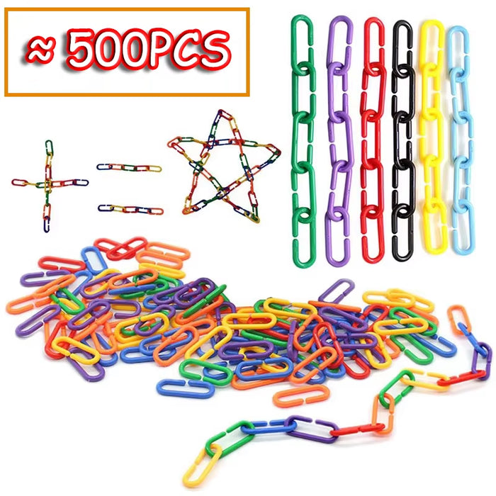 60-Piece Rainbow Linked Buckle Learning Set | Blastoys UK