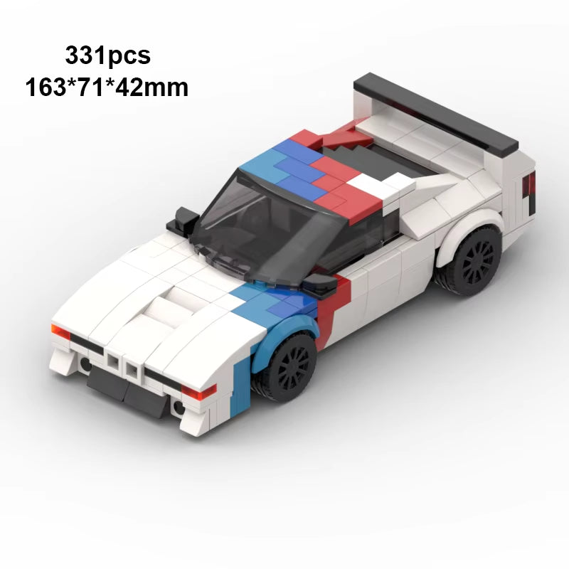 City Car Vehicle Speed Racer Building Blocks Brick Racing Super Technique Car Moc Creative Garage Set Educational Toys