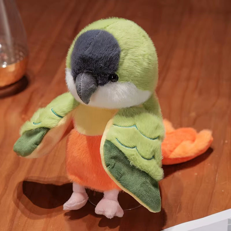20Cm Cute Bird Plush Toys Parrot Cosplay Plush Doll Educational Baby Toys Kawaii Cockatiel/Budgerigar/Monk Parakeet Hand Puppet
