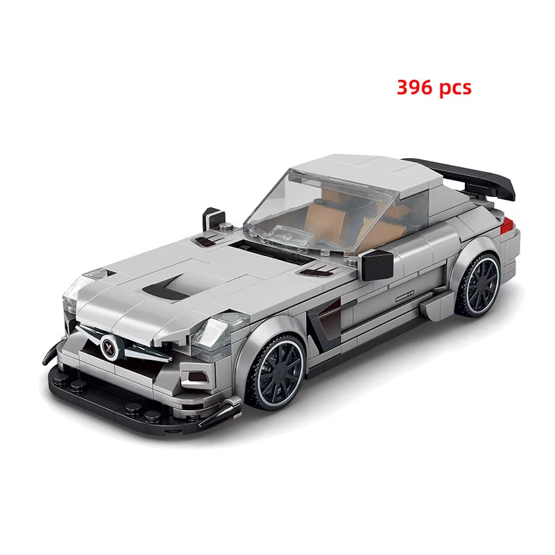 City Car Vehicle Speed Racer Building Blocks Brick Racing Super Technique Car Moc Creative Garage Set Educational Toys