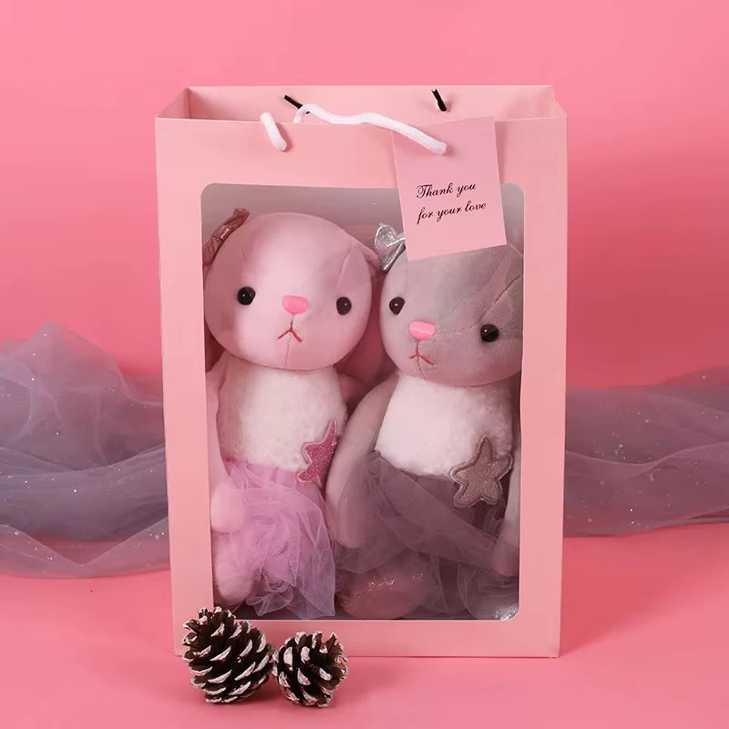 Bunny Plush Toys Stuffed Animals Rabbit Kawaii Soft Long Legs Plush Toy Dolls Children Appease Towel Girls Easter Birthday Gift