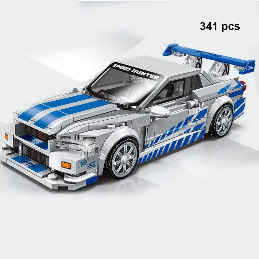 City Car Vehicle Speed Racer Building Blocks Brick Racing Super Technique Car Moc Creative Garage Set Educational Toys