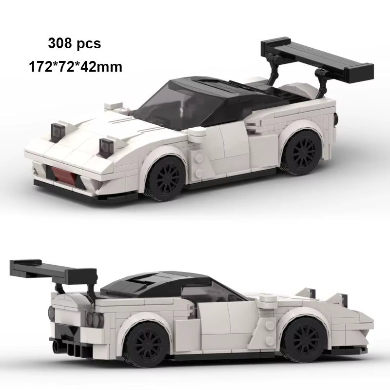 City Car Vehicle Speed Racer Building Blocks Brick Racing Super Technique Car Moc Creative Garage Set Educational Toys