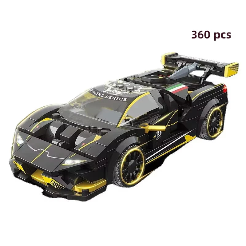 City Car Vehicle Speed Racer Building Blocks Brick Racing Super Technique Car Moc Creative Garage Set Educational Toys