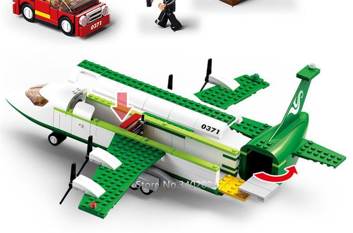 City Cargo Airplane Building Blocks Toy Creative Educational Airport Playset