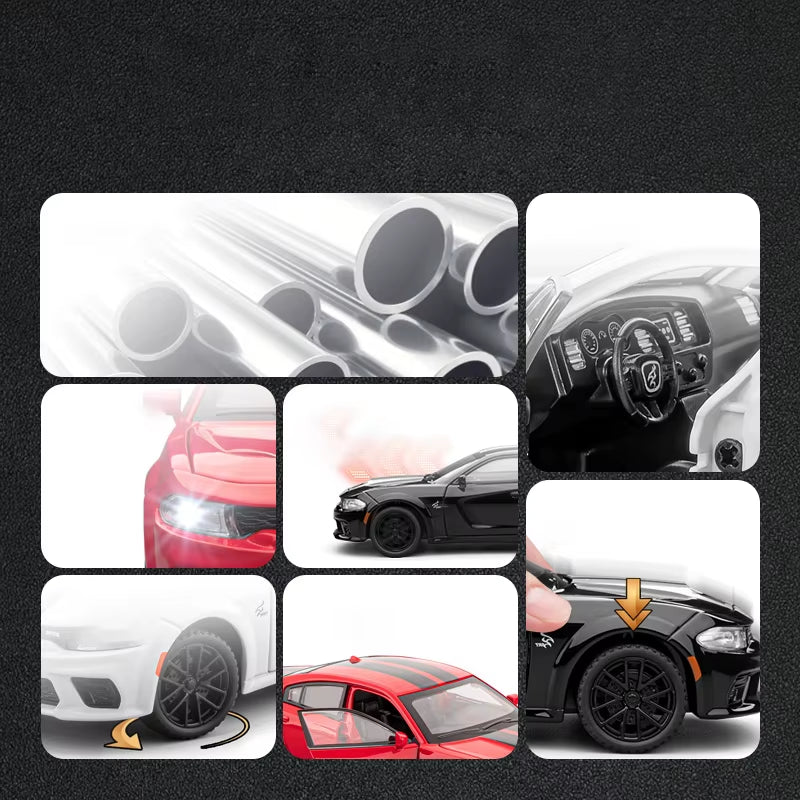 1:32 Dodge Charger SRT Super Sports Car Alloy Diecast Model Car Indoor Trendy Toys Ornaments Collection Decorations Holiday Gift