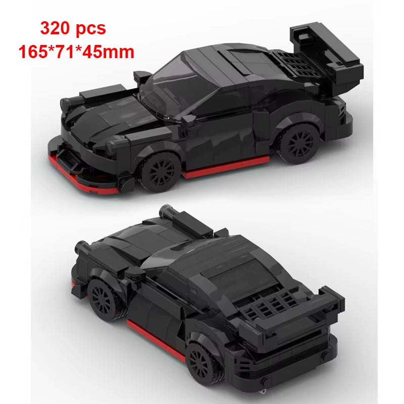 City Car Vehicle Speed Racer Building Blocks Brick Racing Super Technique Car Moc Creative Garage Set Educational Toys