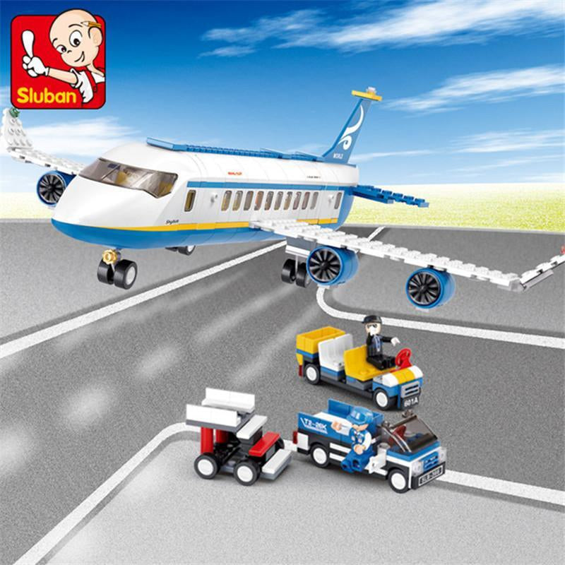 City Cargo Airplane Building Blocks Toy Creative Educational Airport Playset