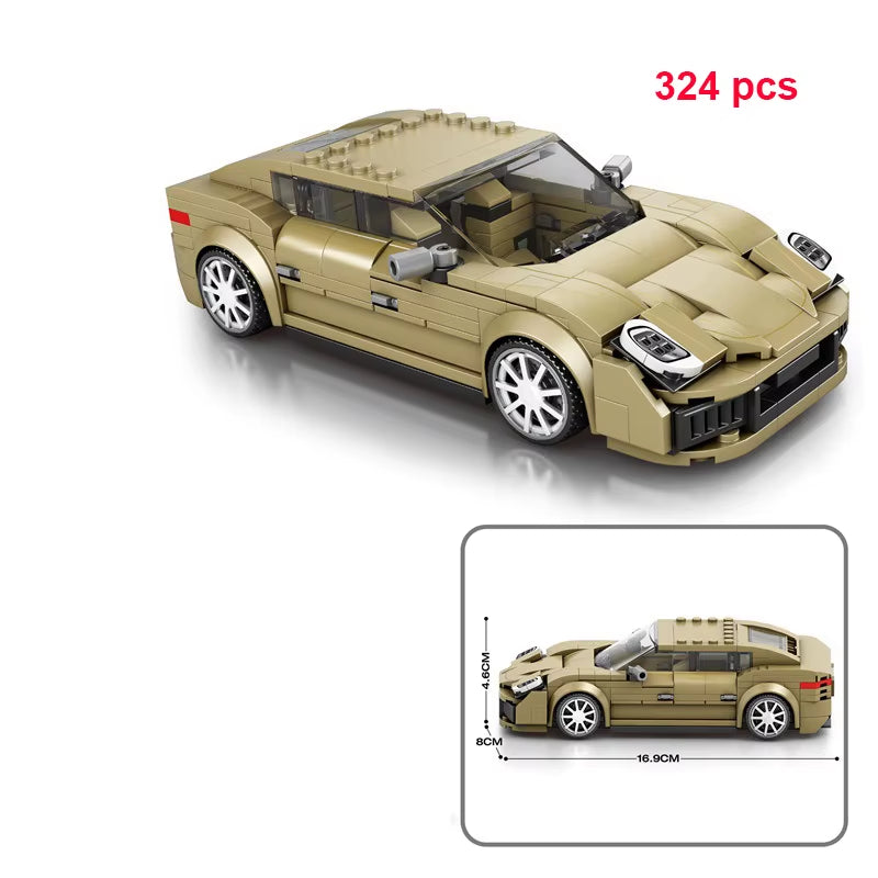 City Car Vehicle Speed Racer Building Blocks Brick Racing Super Technique Car Moc Creative Garage Set Educational Toys