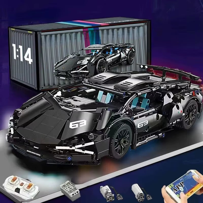 1280 PCS Technology 1:14 Supercar Building Blocks Assemble Brick Car Toy Gifts for Boys Gifts for Christmas Gifts