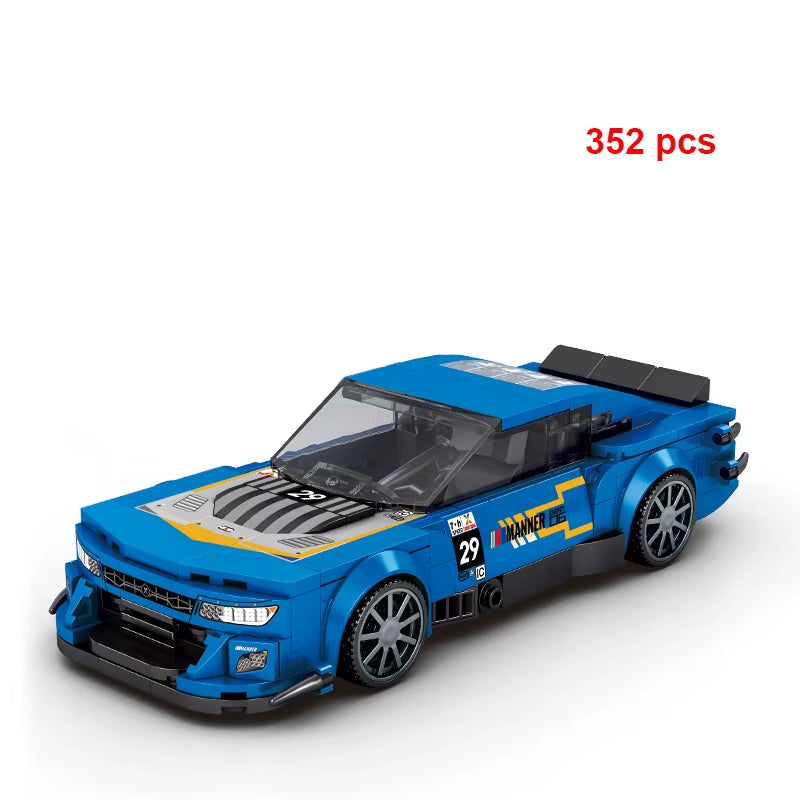 City Car Vehicle Speed Racer Building Blocks Brick Racing Super Technique Car Moc Creative Garage Set Educational Toys