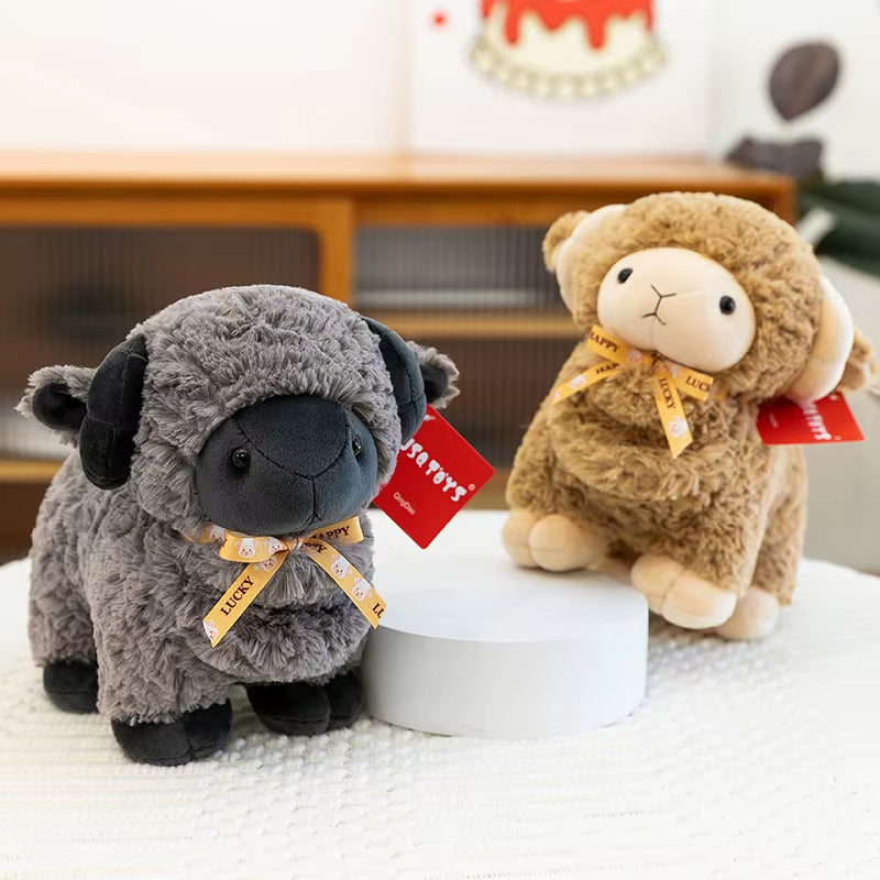 23Cm Soft Curly Sheep Plush Toys Movie Stuffed Animals Soft Alpaca Plush Dolls Stuffed Sheep Plushie Baby Toys Gifts for Kids