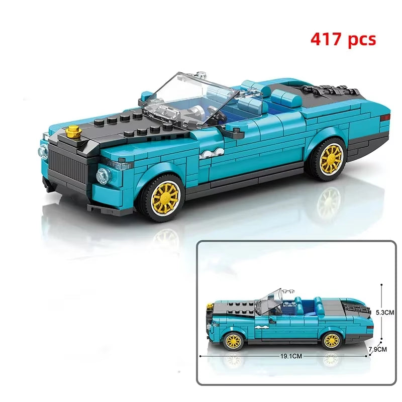 City Car Vehicle Speed Racer Building Blocks Brick Racing Super Technique Car Moc Creative Garage Set Educational Toys