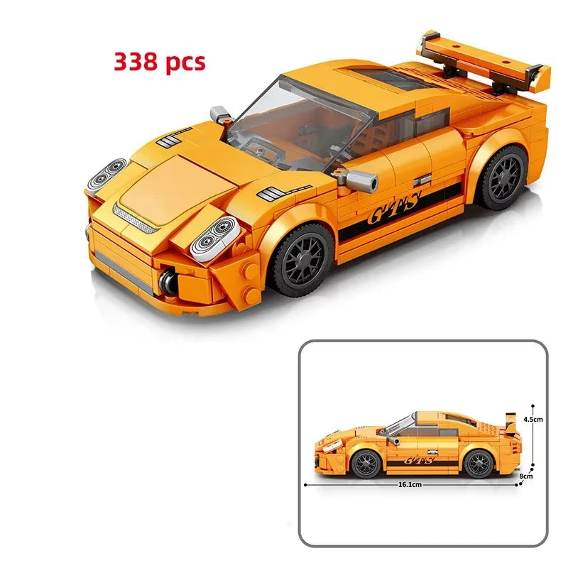City Car Vehicle Speed Racer Building Blocks Brick Racing Super Technique Car Moc Creative Garage Set Educational Toys