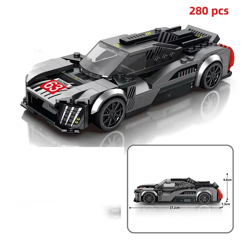 City Car Vehicle Speed Racer Building Blocks Brick Racing Super Technique Car Moc Creative Garage Set Educational Toys