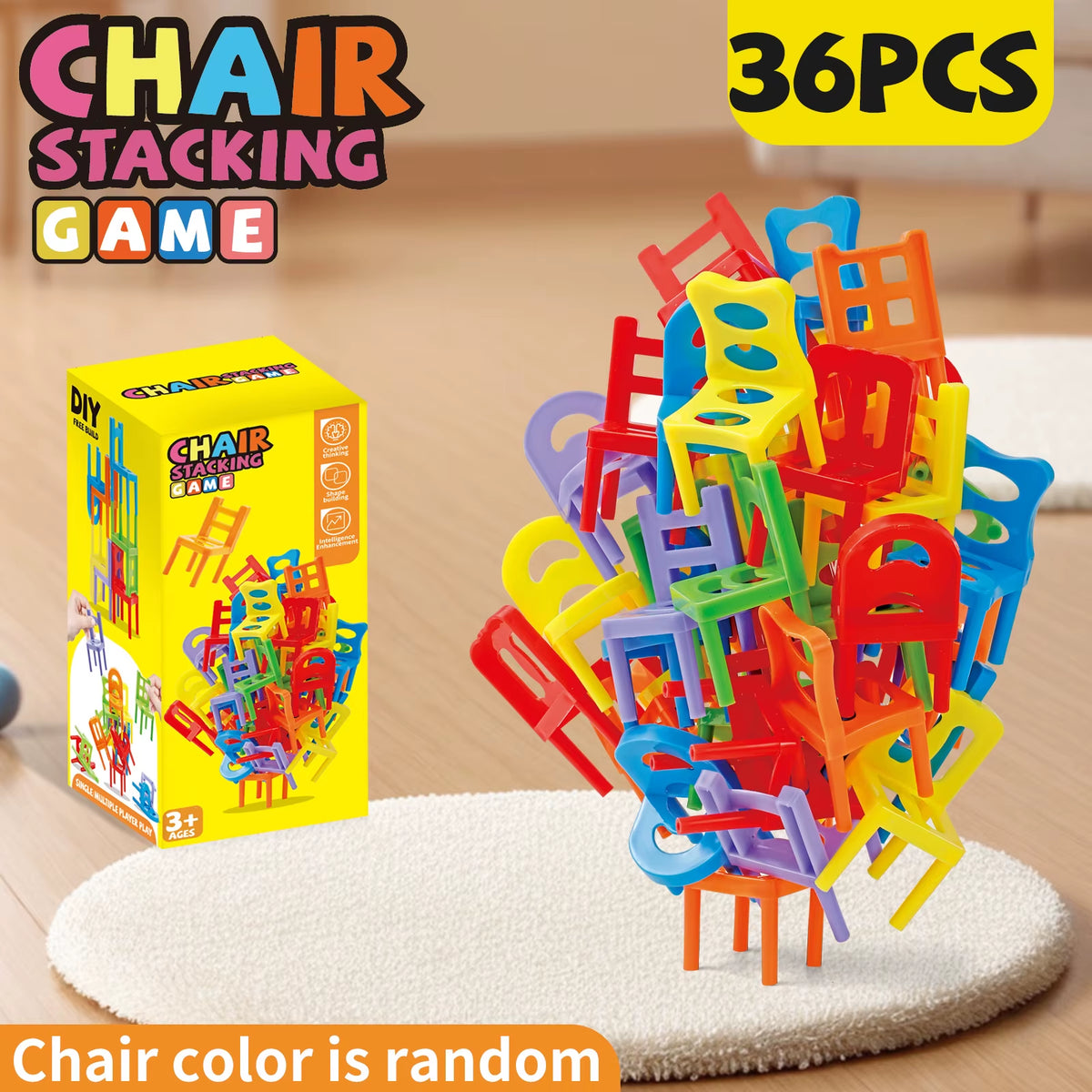 Stacking Chairs, Educational Toys, Building Blocks Stacking Chairs, Parent-Child Gathering Interactive Stress Reduction Toys