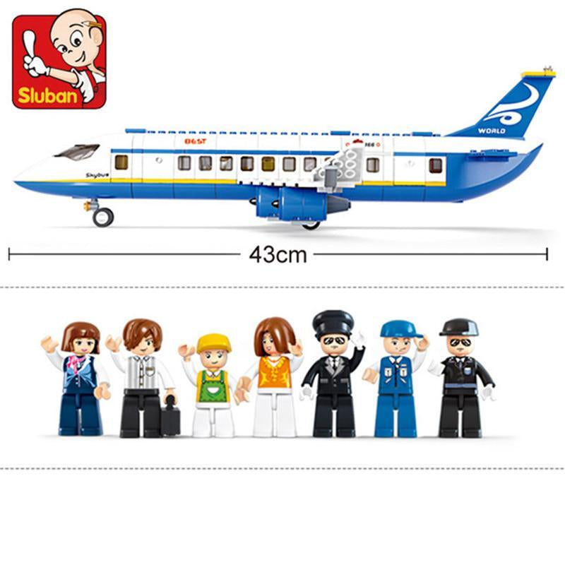 City Cargo Airplane Building Blocks Toy Creative Educational Airport Playset