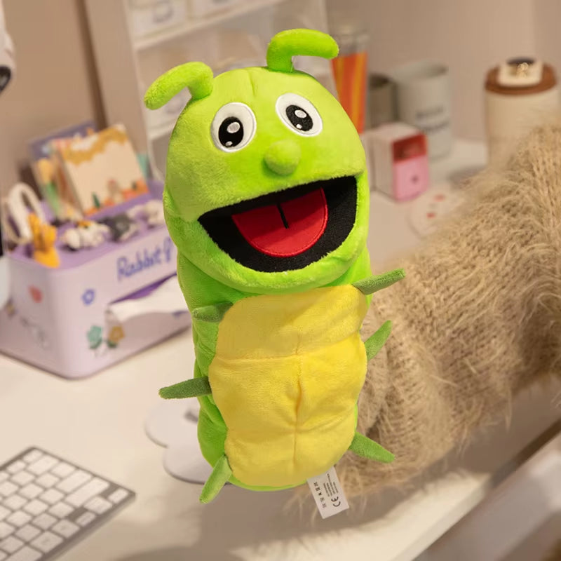 Cute Insect Plush Toys Dragonfly Ants Butterfly Ladybug Bee Cosplay Plush Doll Cute Hand Finger Puppet Educational Baby Toys