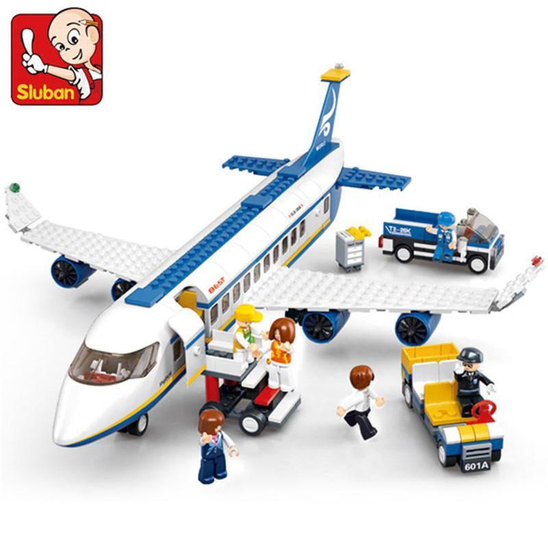 City Cargo Airplane Building Blocks Toy Creative Educational Airport Playset
